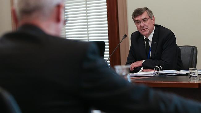 Peter Lochert, appearing before a Legislative Council Privileges Committee heading into allegations of misuse of parliamentary resources. Picture: Ian Currie