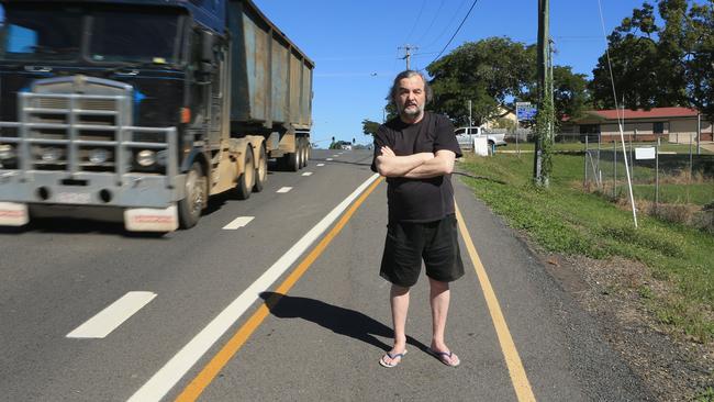 Local Tiaro resident, Peter Lockwood, advocated for years for a pathway for children who were forced to walk along the shoulder of the Bruce Highway to get to school.Photo: Brendan Bufi / Fraser Coast Chronicle