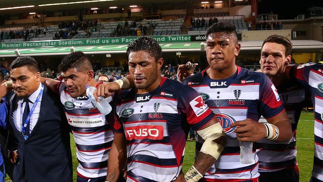 Western Force and Melbourne Rebels players came together in a show of solidarity after their July 7 clash at nib Stadium.