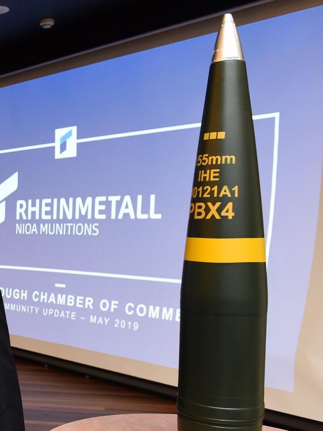 Rheinmetall Nioa Munitions will build artillery shell cases at the Maryborough factory.