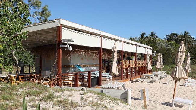 The beach bar at Great Keppel Island that popped up late last year and was closed by late January.