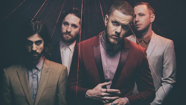 US band Imagine Dragons (left to right) Daniel Wayne Sermon, Dan Platzman, Dan Reynolds and Ben McKee.