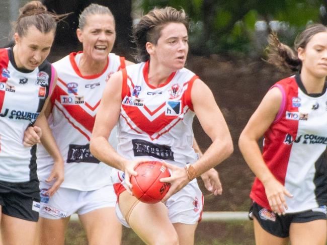 Isabella Rapson has been a consistent asset in the Tahs’ defence. Picture: Aaron Black / AFLNT Media