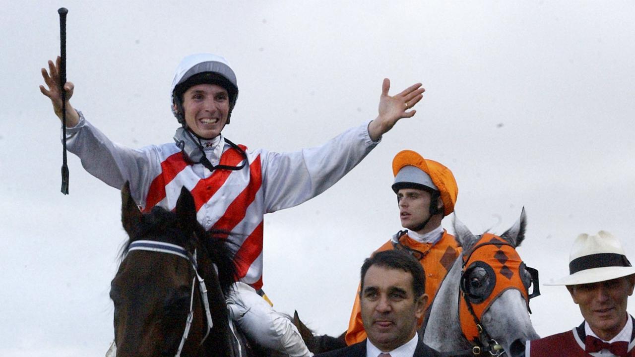 Beasley after winning the 2003 Doncaster Handicap on Grand Armee.