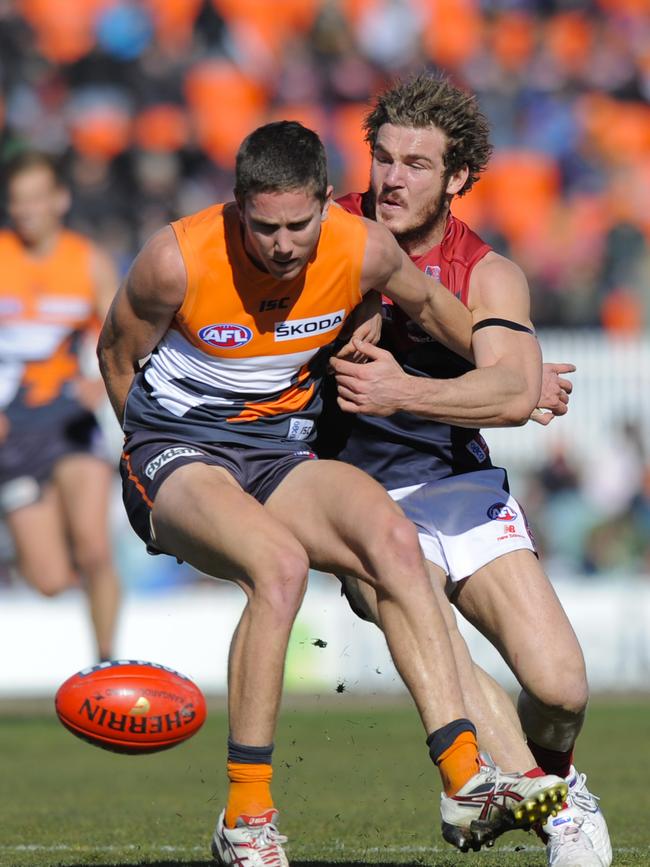 Tim Golds played six senior matches for Greater Western Sydney between 2012 and 2015. Picture: Lukas Coch