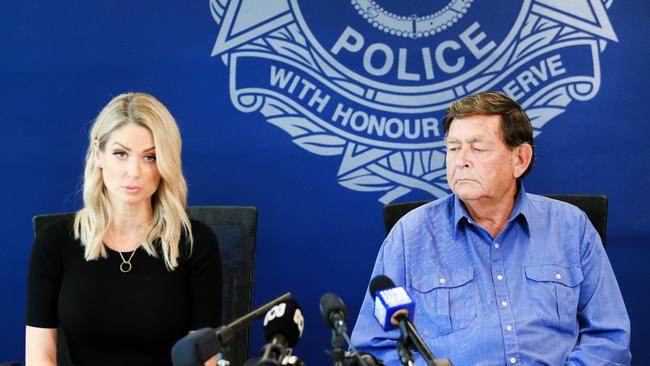 Alex Ross, the wife of Shane Ross and Ted Martin, the father of Cameron Martin address the media after the deaths.