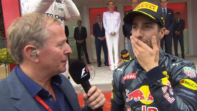 Martin Brundle did the Monaco GP podium interviews moments after having a small heart attack.