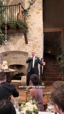 Father of the bride raps his blessing speech