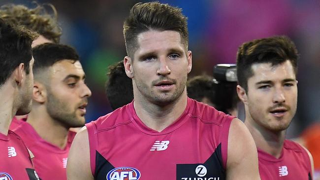 Jesse Hogan will miss the rest of the 2018 season. Picture: AAP Images