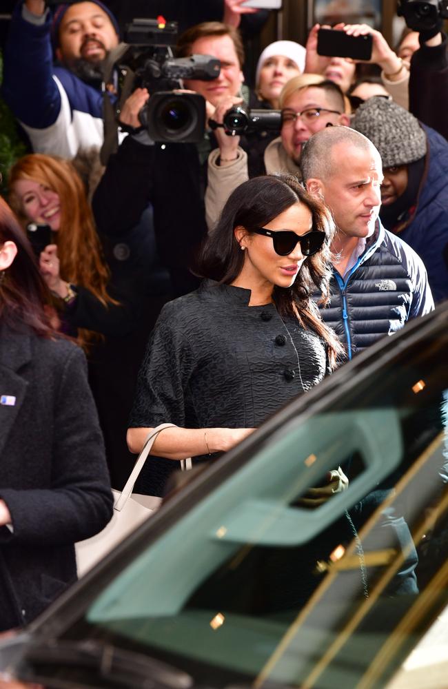 Just a few cameras trying to catch a glimpse of Meghan. Picture: James Devaney/GC Images