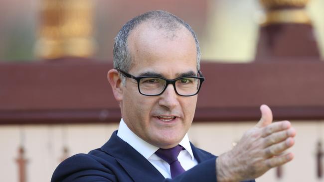 Deputy Premier James Merlino announces new vaccination rules. Picture: David Crosling