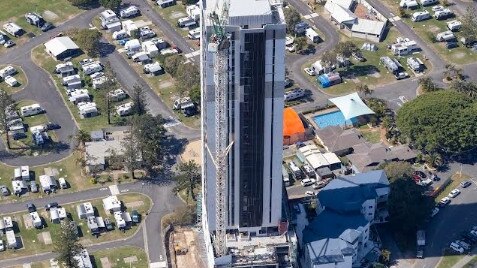 The Marine Quarter tower being built in Southport.