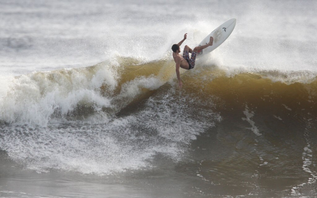Alexandra Headland gets good lefts and rights for longboarders and shortbaorders alike. Picture: Nicholas Falconer