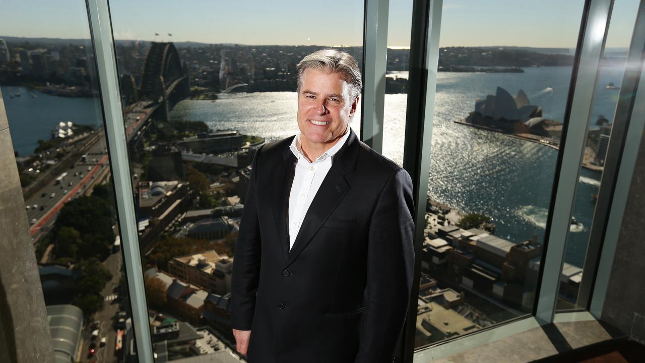 International Rugby Board chief executive Brett Gosper at the Shangri La Hotel, Sydney, today.