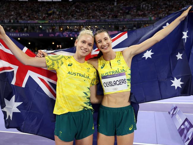 Nicola Olyslagers and Eleanor Patterson won silver and bronze respectively. Picture: Cameron Spencer/Getty Images