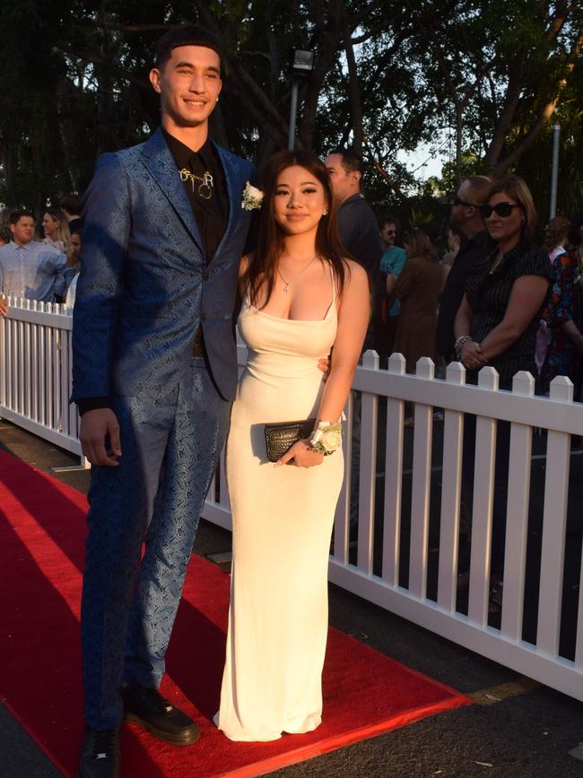 Hendrix Scott-Manuel and Yow Le at the North Rockhampton High School Formal 2023.