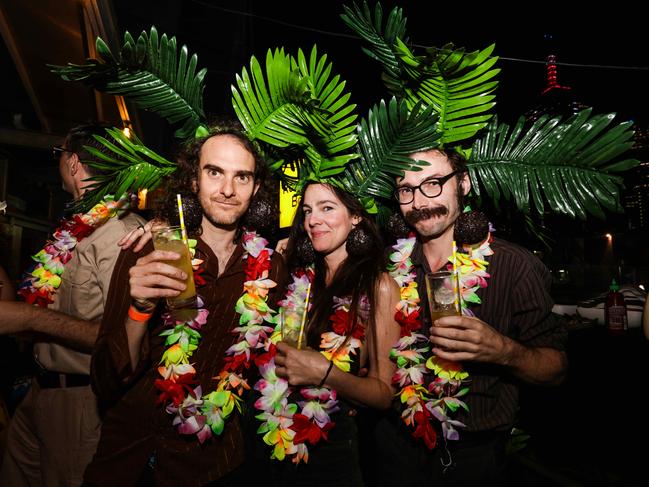 Michael Beach, Sarah Gilsenen, and Peter Warden celebrate. Picture: Nicole Cleary