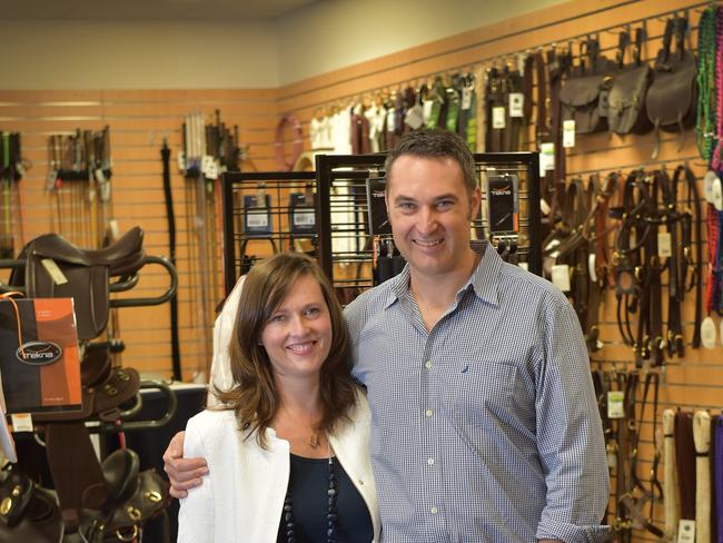 Wroxton and Amanda Innes from Saddlery Trading Company in 2015. Picture: File