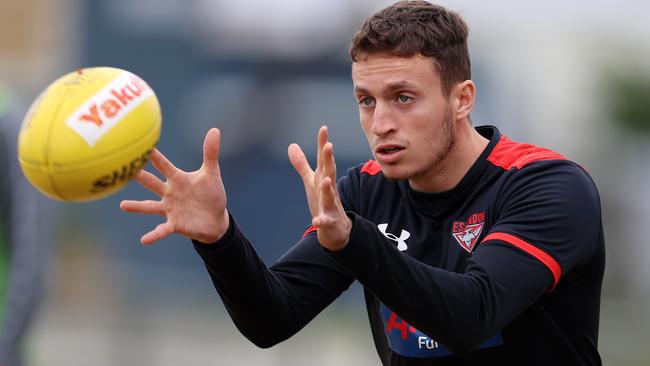 Orazio Fantasia at Essendon training at Broadbeach Oval. Picture: Michael Klein