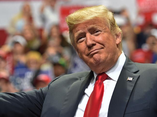 US President Donald Trump arrives for a 