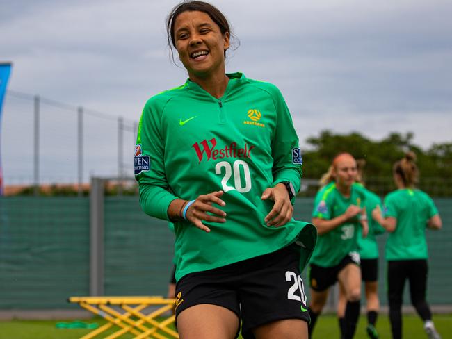 12/06/2019: The Matildas - The Australian Womens football train at Montpellier, France during their 2019 World Cup campaign. PIC: FFA