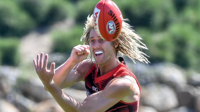Dyson Heppell is set to be named Essendon captain. Picture: Jake Nowakowski