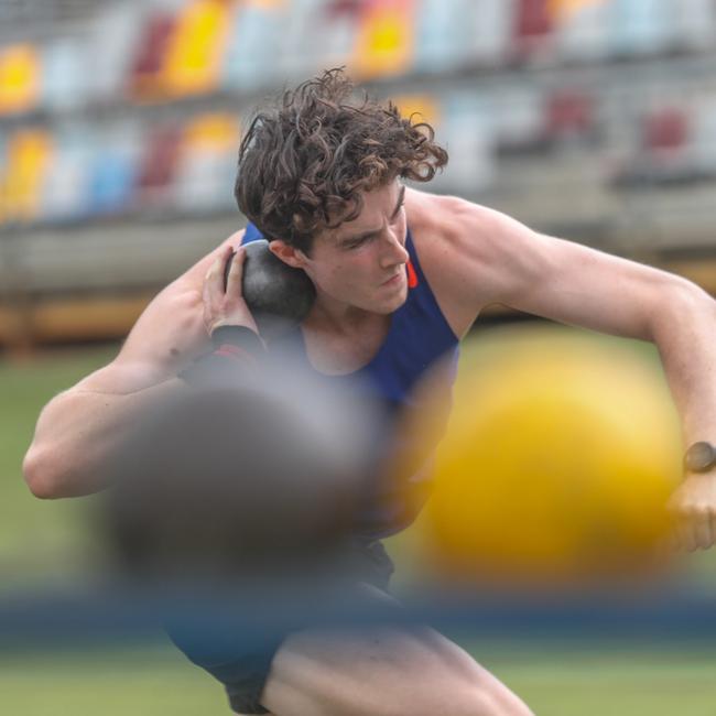 Action from the Queensland Athletics track and field championships at QSAC on Saturday March 15, 2025. Picture: Stephen Archer.