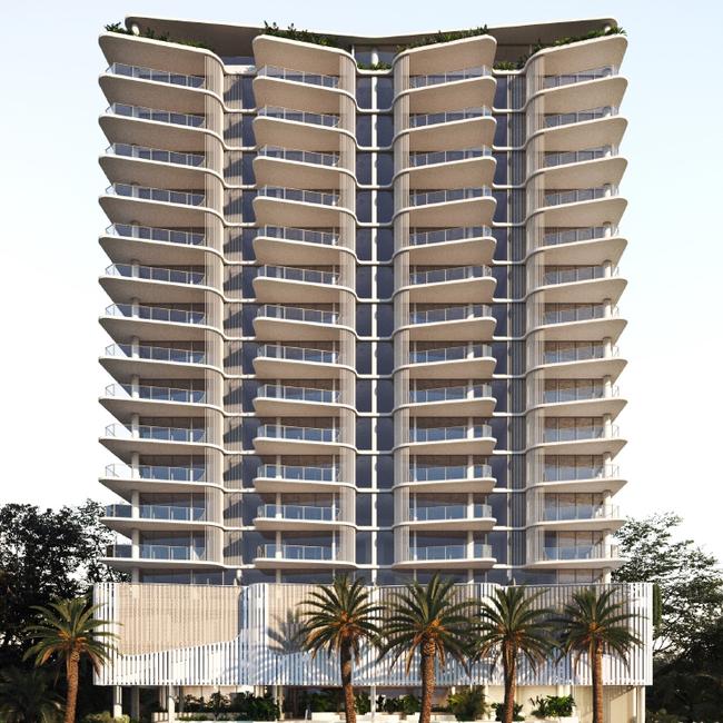 Artist impression of a tower planned for Cannes Ave, Surfers Paradise