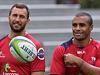 Quade Cooper and co-Reds training