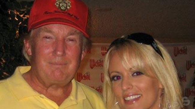 Donald Trump with Stormy Daniels, in a 2006 photo uploaded to her Myspace.com account.