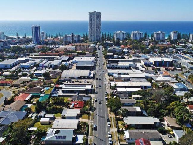 An aerial image of Burleigh Waters and Christine Ave. File photo.