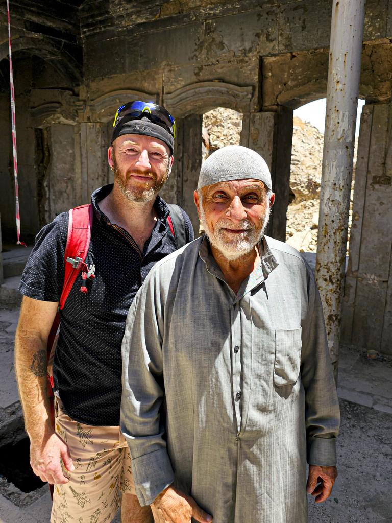 Mr Smyth said this man in Mosul shared some sobering stories. Picture: Supplied