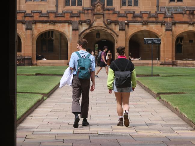 SYDNEY, AUSTRALIA - NewsWire Photos MARCH 11, 2021: Sydney University. The Department of Home Affairs made the warning to an inquiry into national security threats to the university sector.Picture: NCA NewsWire / Damian Shaw