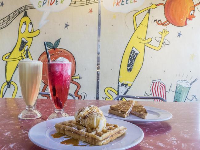 11. SHAKE IT Step back in time at Australia’s oldest continuously running milk bar. Bell’s Milk Bar in Broken Hill is famous for its malted milks and soda spiders, and their fun flavours include jelly bean, jaffa and coconut rough. Yum! Picture: Destination NSW