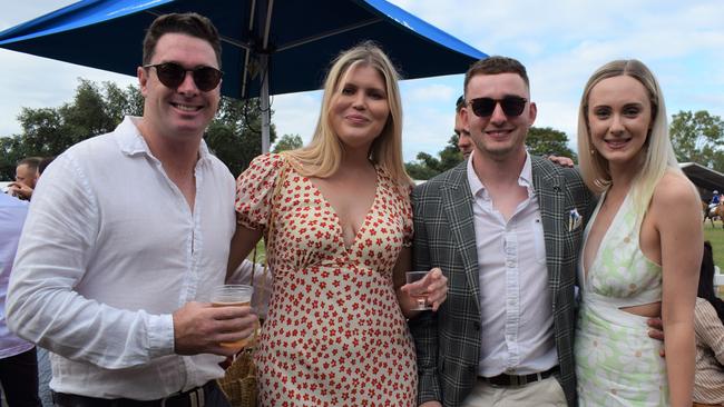 Daniel, Grace, Gerard and Katie at the Rockhampton Jaguar Land Rover Pop-Up Polo on June 3, 2023. Picture: Aden Stokes