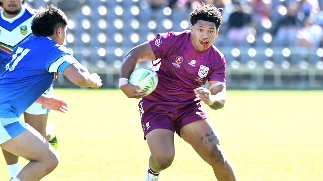 QLD player John Fineanganofo of Redcliffe. Picture, John Gass