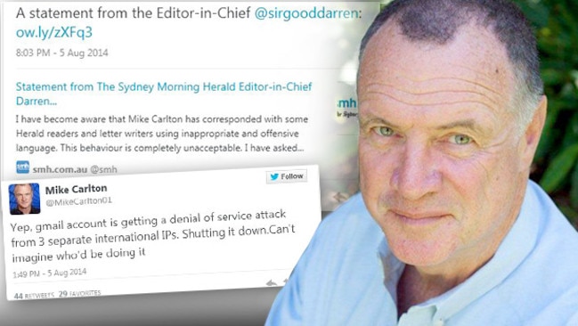 Fairfax columnist Mike Carlton has resigned.