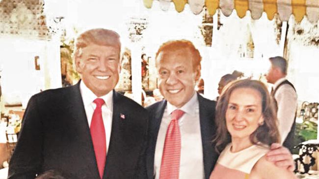 The picture tweeted by Anthony Pratt with his wife Claudine and Donald Trump yesterday.