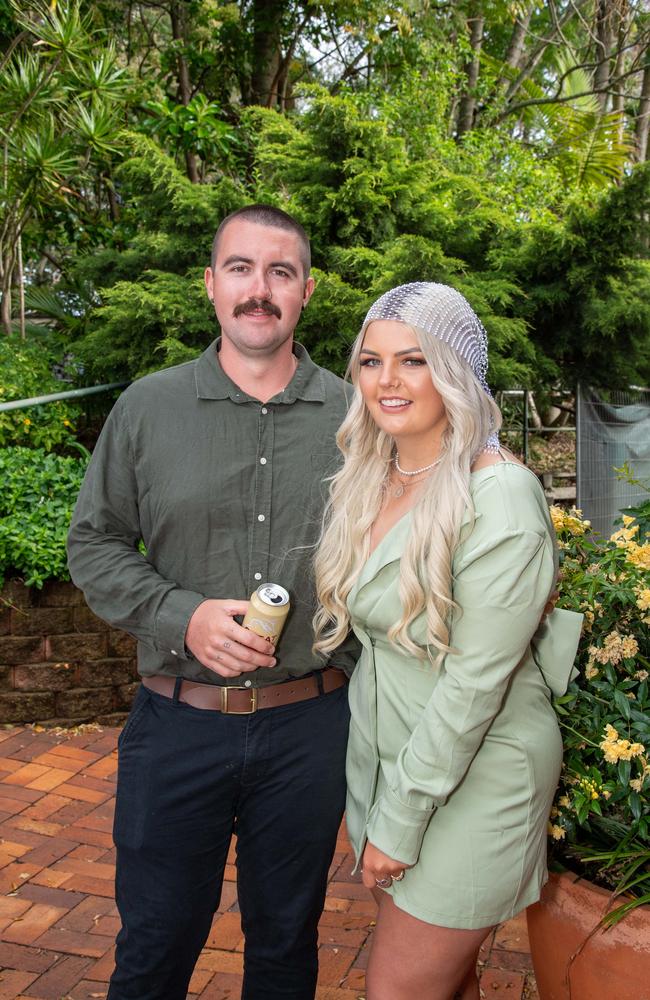 Tristan Schubert and Brooke Jacobsen. Weetwood Raceday at Toowoomba Turf Club. Saturday, September 28, 2024. Picture: Nev Madsen.