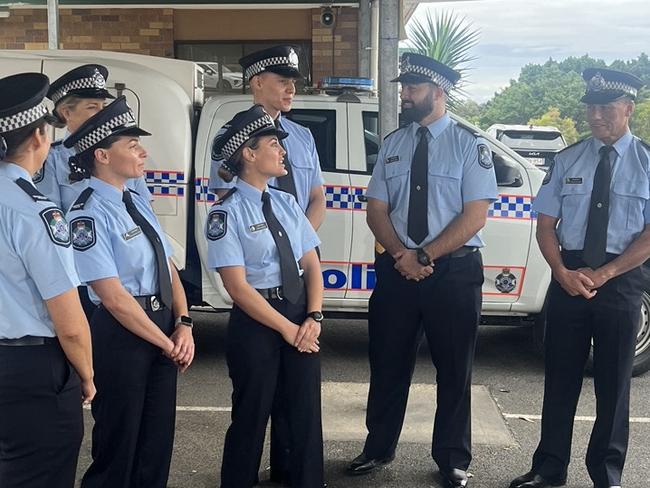 The new recruits had their orientation at Mudgeeraba Police Station on Monday, the start of 12 months of training.