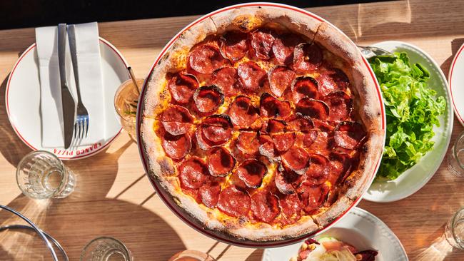 A pepperoni pizza at Franco Pizza Bar. Picture: Supplied