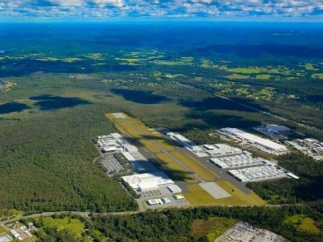 An artists impression of the Aviation Hub from the Central Coast Aviation Hub Concept Plan