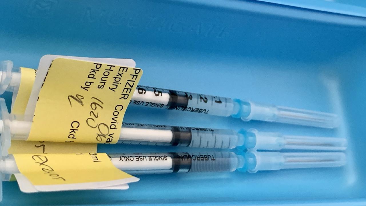 Pfizer vaccine in vials. More of the sought after doses are coming to Queensland. Picture: Rae Wilson