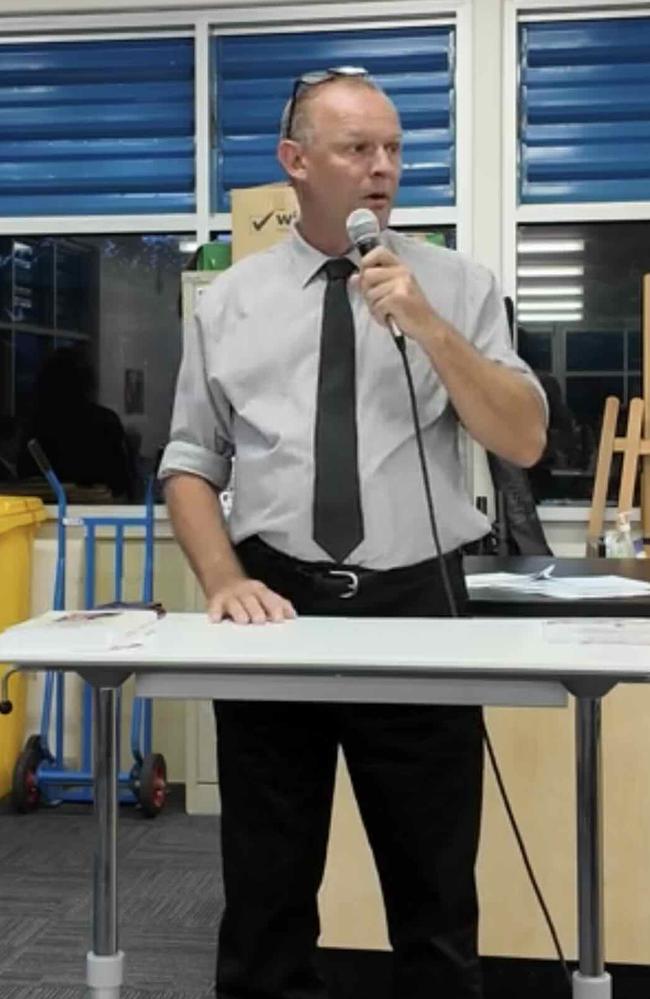 Grant Reynolds speaks at the Meet the Candidates event at TAFE Hervey Bay in Urraween on February 22.