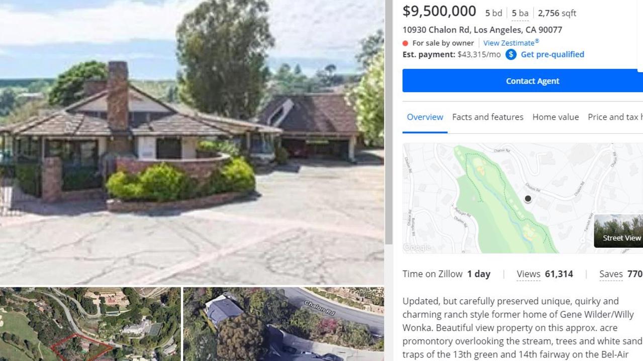 Elon Musk’s house is for sale. Picture: Zillow