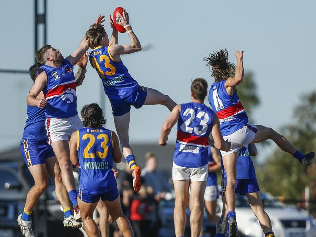 AFL Outer East: Historic first football game on brand new ground. Cranbourne v Wandin. #43 Cranbourne. Picture: Valeriu Campan