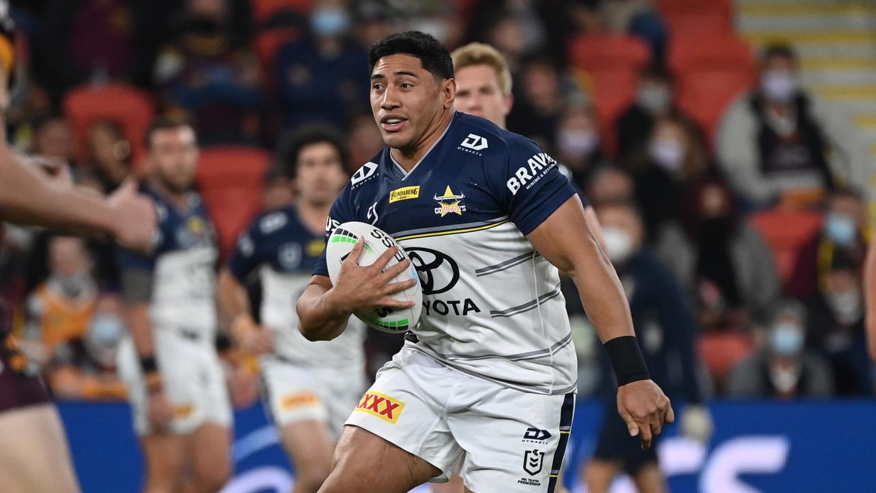 Jason Taumalolo on the charge for the Cowboys. Picture: NRL Photos