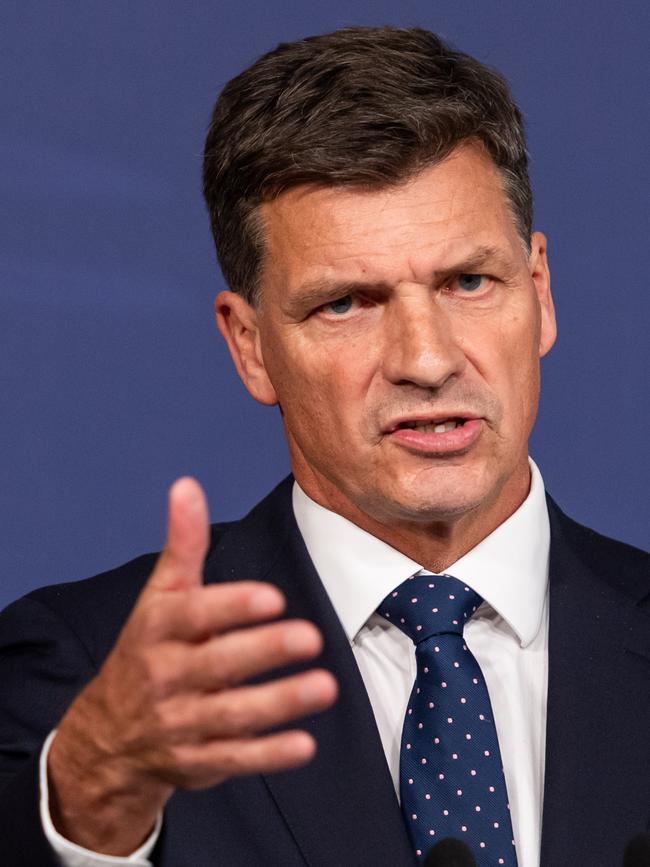 We must stand on our own two feet and carry our own weight, so when we stand with allies, we bring capability, not just good intentions, says Angus Taylor. Picture: News Corp