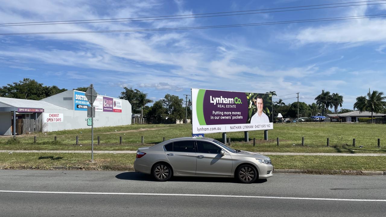 Site of a future Hungry Jacks and Banjo's Bakery Cafe and drive through, near Riverway Plaza on Riverway Drive, Rasmussen. Picture: Leighton Smith.