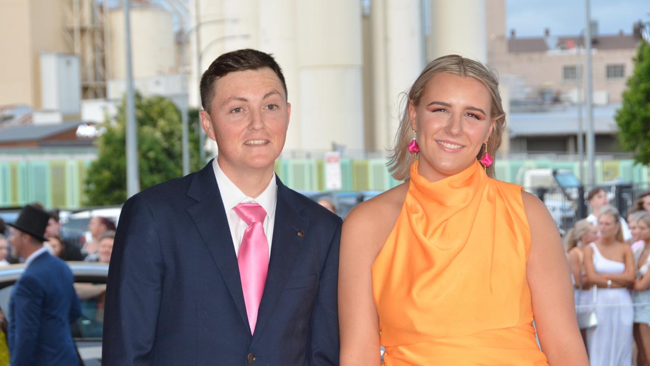 Toowoomba school formals. At the 2023 St Ursula's College formal is graduate Lucy Wright with her partner Lachlan Rodd. Picture: Rhylea Millar